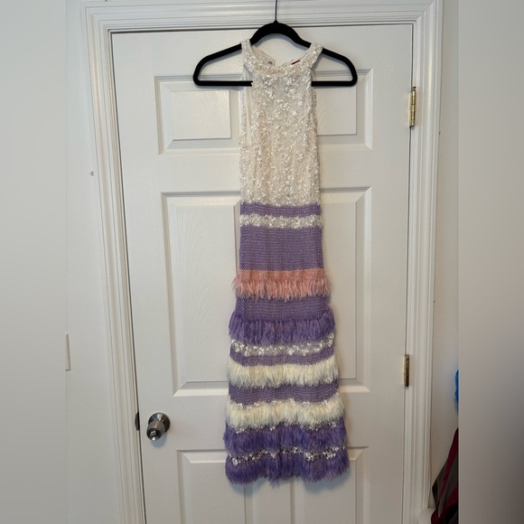 Andreeva Mulitcolor Knit Dress Handmade Unique Size 6 - Picture 10 of 15